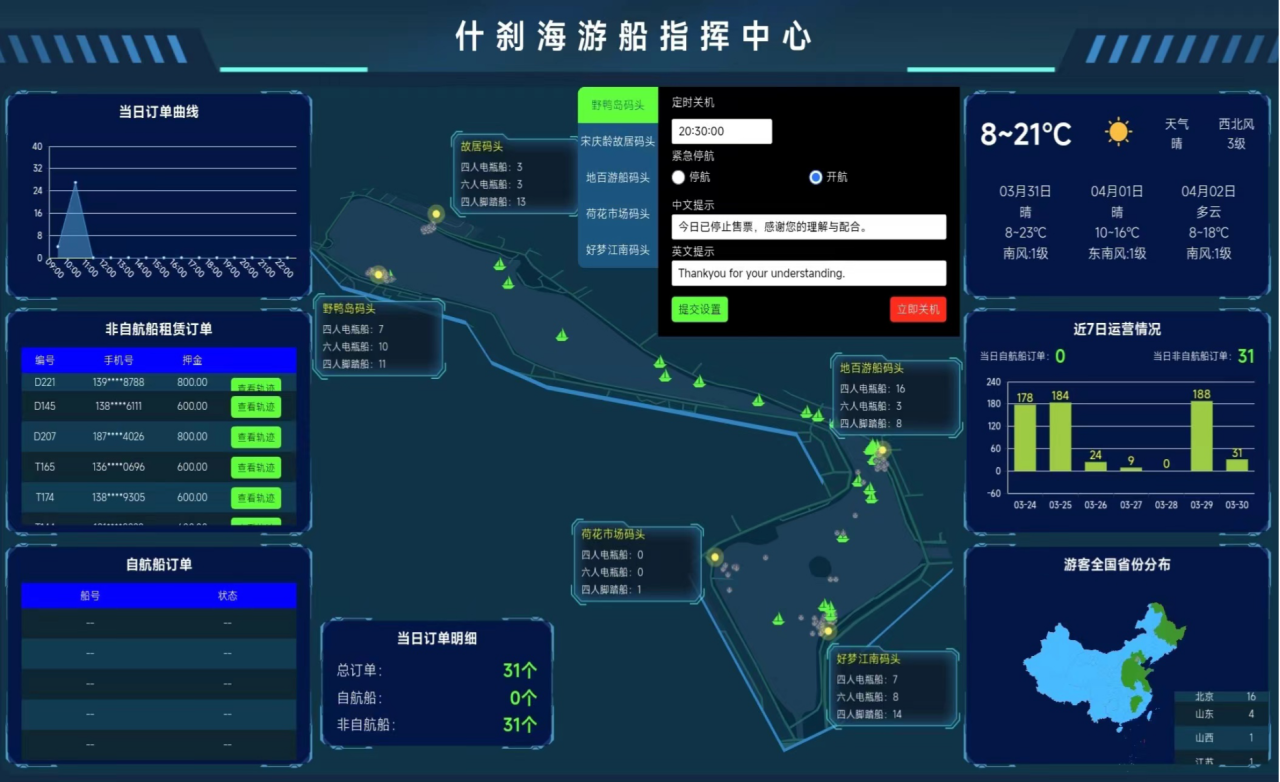 什剎海游船開啟數字化智慧運營